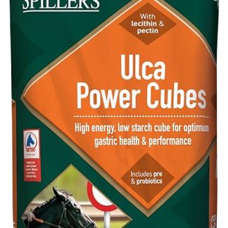 SPILLERS Ulca Power Horse Cubes, 25KG – High Energy Horse Feed – Low Starch Cube for Optimum Gastric Health & Performance – Food Suitable for Racehorses Prone to Gastric Ulcers
