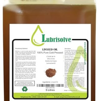 Lubrisolve 100% Pure Cold-Pressed Linseed Oil – Natural Wood Treatment & Horse Feed Supplement – 5 Litres – Premium Quality, Chemical-Free