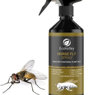 EcoValley Natural Horse Fly Repellent Spray - 500ml - Scientifically Proven Citronella Formula for Home & Stables, Effective Indoor & Outdoor Protection