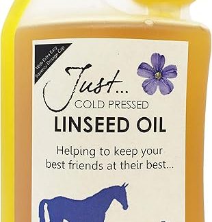 Just Linseed Oil - Natural Pet Supplement - British Cold Pressed Extra Virgin Linseed (Flaxseed) Oil, 1 Litre