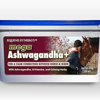 MEGA ASHWAGANDHA + Equine Calming Supplement with Ashwagandha, Adaptogenic Herbs, B-Vitamins for a Calmer more Focused Horse
