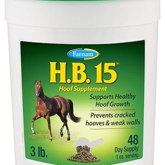 Farnam HB 15 Hoof Supplement, Supports Healthy hoof Growth 3 Pound, 48 Day Supply