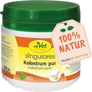 cdVet Naturprodukte Singulares Colostrum pure 250 g - Dog, cat, horse - rich in minerals + vitamins + trace elements + amino acids - strengthening the immune system + vitality - appetizing -