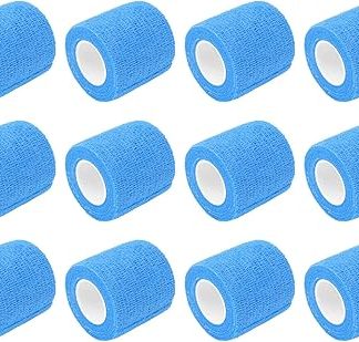 Self Adhesive Cow Hoof Repairing Bandage High Elasticity Non Slip for Hoof Care 12 Pack 4.5M (Blue)
