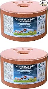 Salt Licks for Horses – VitaminPlus Selen Mineral Lick 1 x 3kg – Natural Mediterranean Salt – Rich in Vitamins A, D3, E & Selenium – Supports Immune System (2 x 3kg)