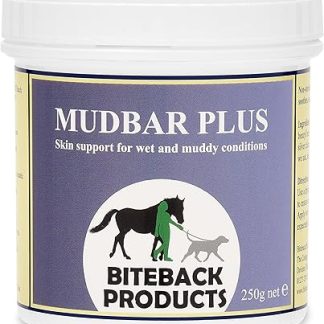 Biteback Products Mudbar Plus Horse Cream - Original Formula - Premium Antibacterial Silver Cream, Protects Horse Legs in Muddy & Wet Conditions, Antiseptic, Water Resistant Barrier - 250g