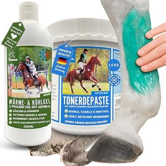 Clay Horse + Horse Ointment Cooling & Warming - Vinegar Clay I Horse Balm + Clay Paste for Joints Ligaments Tendons I Cooling Arnica Ointment Relaxation Muscles & for Muscle Soreness 1.5 + 0.5 kg