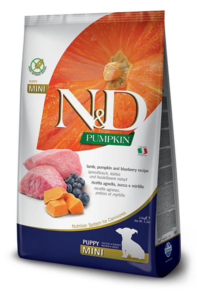 Сухой корм для щенков FARMINA N&D Pumpkin Mini Puppy - 2,5 кг