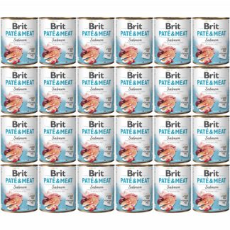 BRIT Paté & Meat Salmon - влажный корм для собак - 24 x 800 г