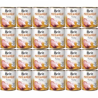 Влажный корм для собак BRIT Paté & Meat Turkey - 24 x 800 г