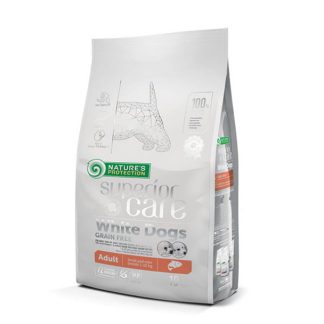 NATURE'S PROTECTION Superior Care White Dogs Grain Free Adult Small Salmon - сухой корм для собак - 10 кг