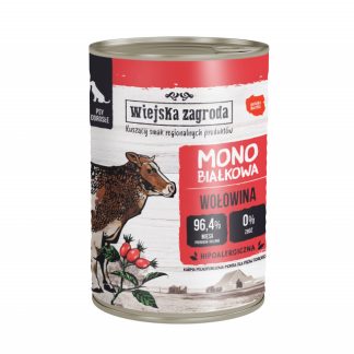 WIEJSKA ZAGRODA Mono Beef - влажный корм для собак - 400г