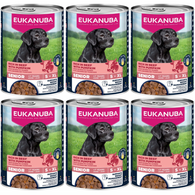 Влажный корм для собак EUKANUBA Life Care Senior с говядиной и тыквой - 6 x 400 г
