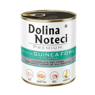 DOLINA NOTECI Премиум-корм для собак, богатый цесарками, с яблоком - влажный корм для собак - 800 г