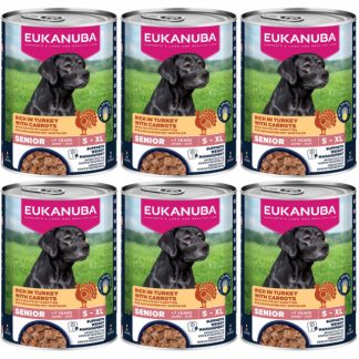 Влажный корм для собак EUKANUBA Life Care Senior с индейкой и морковью - 6 x 400 г