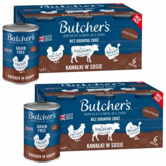 Влажный корм для собак BUTCHER'S Original Mega pack с овощами в соусе - 12 x 400 г (2 x (6 x 400 г))