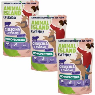 Влажный корм для собак ANIMAL ISLAND Everyday Monoprotein Veal - 3 x 300 г