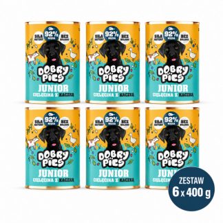 Влажный корм для собак GOOD DOG Junior с телятиной и уткой – 6 x 400 г
