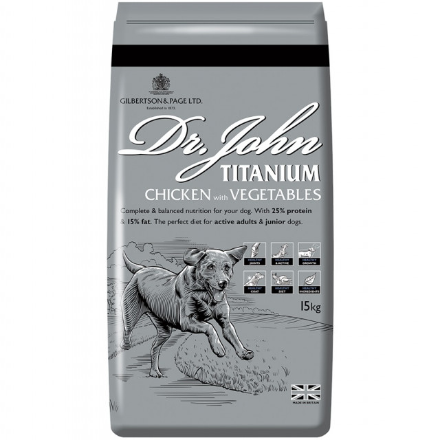 Сухой корм для собак DR JOHN Titanium Chicken - 15 кг