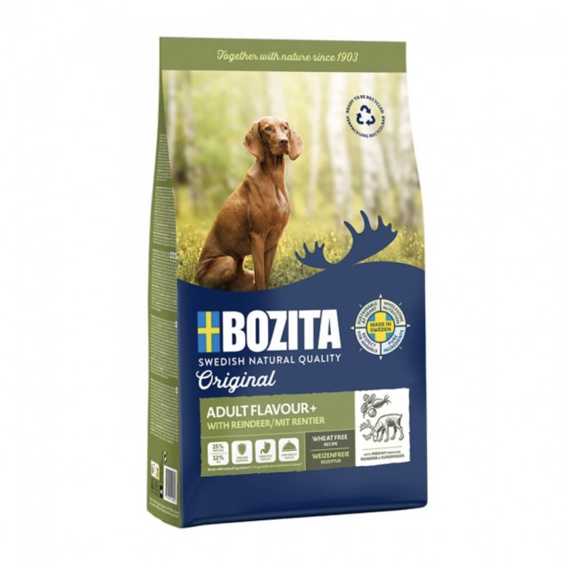 BOZITA Оригинальный корм для взрослых собак со вкусом оленины + 12 кг