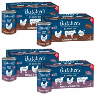 Влажный корм для собак BUTCHER'S Original Mega pack MIX OF VALOVERS - 24x400 г (4x(6x400 г))