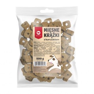 Лакомство для собак: мясные кольца с курицей и фаршем MACED - 500 г.