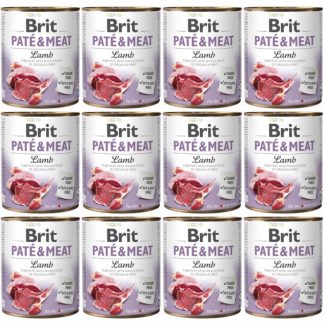 BRIT Paté & Meat Lamb - влажный корм для собак - 12 x 800 г