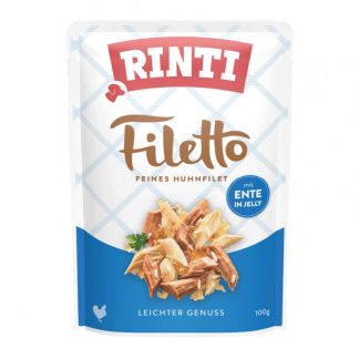 RINTI Filetto — влажный корм для собак с куриным филе и уткой, 100 г.