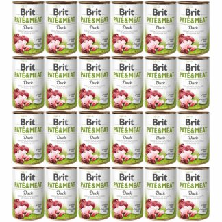 BRIT Paté & Meat Duck - влажный корм для собак - 24 x 400 г