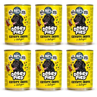 Влажный корм для собак GOOD DOG Mono Pure Turkey + коллаген – 6 x 400 г