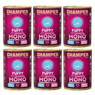 Влажный корм для щенков CHAMPER Puppy Mono Salmon - 6 x 400 г