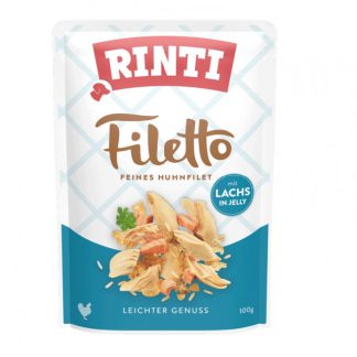 RINTI Filetto — влажный корм для собак с куриным филе и лососем, 100 г.
