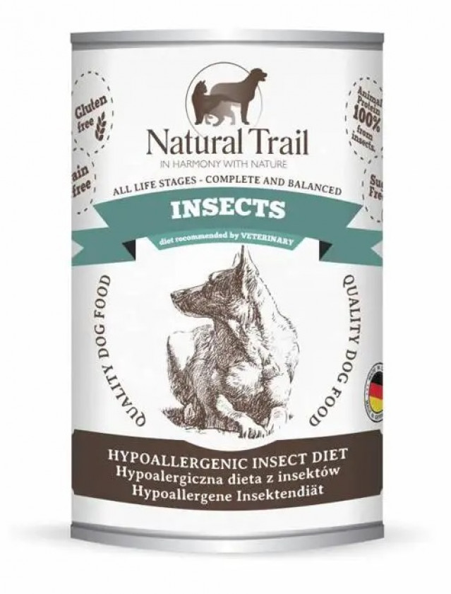 Влажный корм для собак Natural Trail от насекомых - 350 г