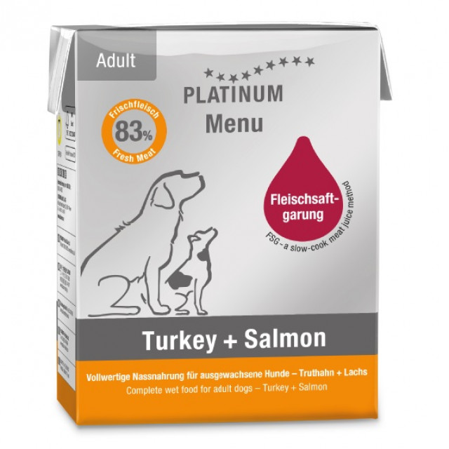 Влажный корм для собак PLATINUM Menu Adult Iberico+Turkey - 185 г