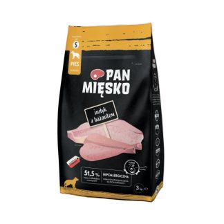 PAN MĘSKO Индейка с фазаном S - сухой корм для собак - 3 кг
