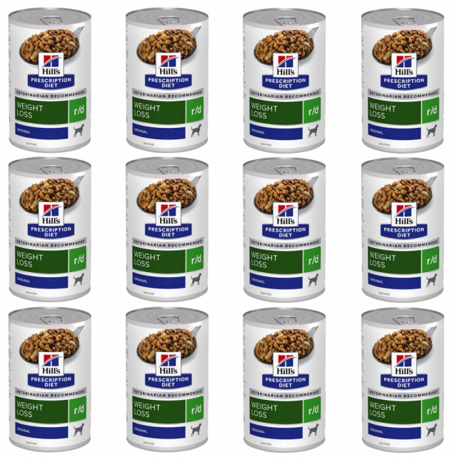 HILL'S Prescription Diet Weight Loss Canine r/d - влажный корм для собак, склонных к ожирению - 12 x 350 г