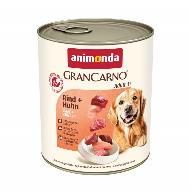 ANIMONDA GranCarno Говядина с курицей - влажный корм для собак - 800 г