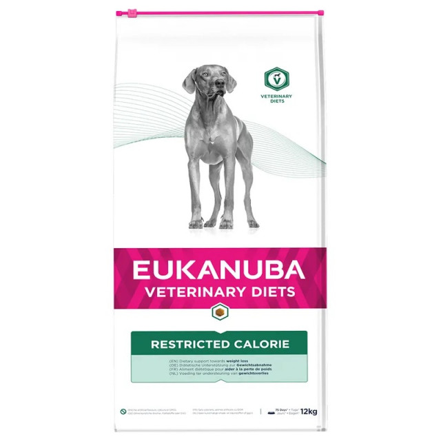 EUKANUBA Ветеринарные диеты. Сухой корм для собак с низким содержанием калорий и курицей - 12 кг.