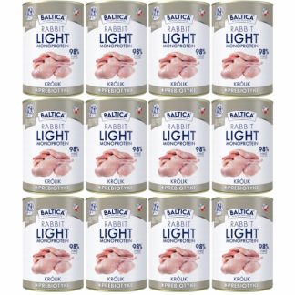 Влажный корм для кроликов BALTICA Nutraceutic Mono Light с пребиотиками - 12 x 400 г