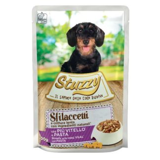 Влажный корм для собак STUZZY Sfilaccetti со вкусом телятины и макарон - 100 г