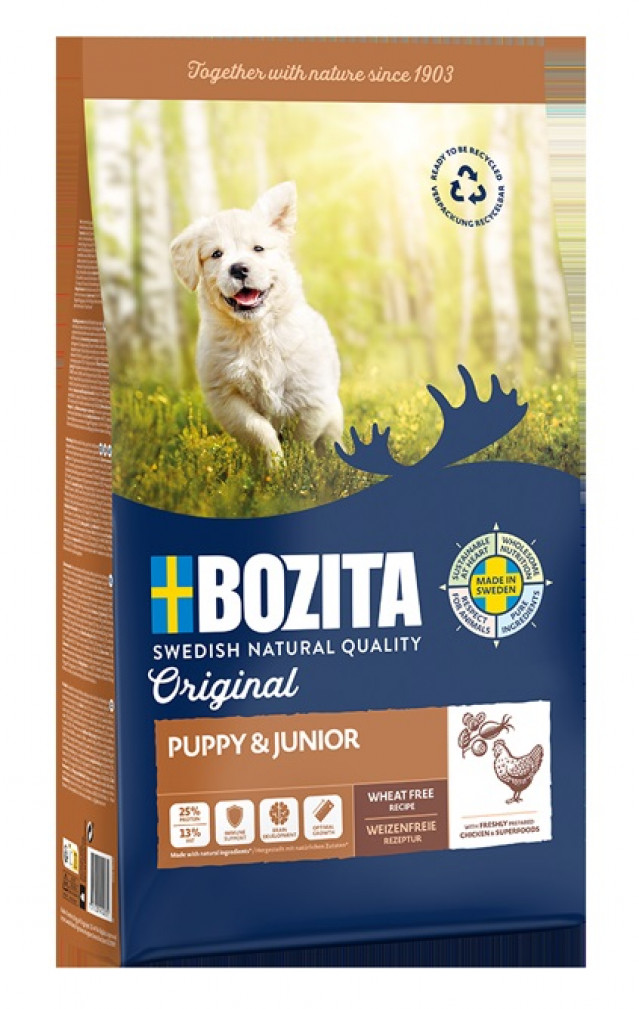 BOZITA Original Puppy & Junior Chicken - сухой корм для собак - 12 кг