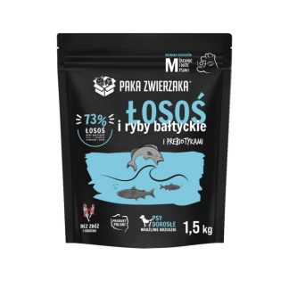 PET PAKA Лосось с балтийской рыбой M Mono - сухой корм для собак - 1,5 кг