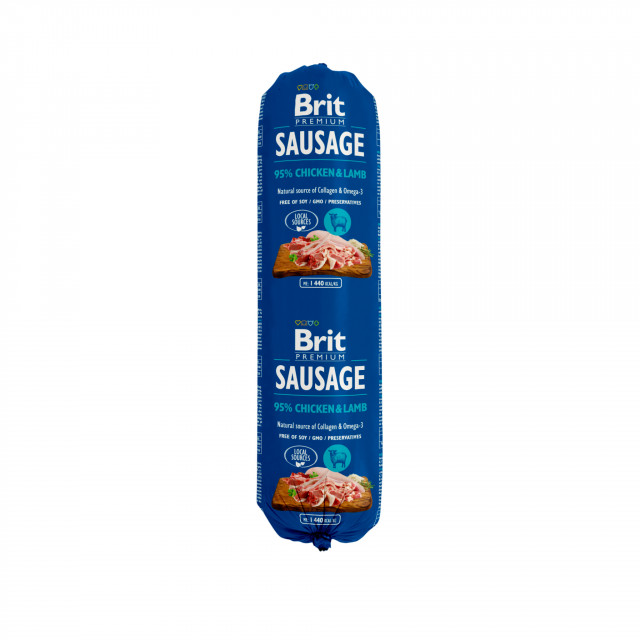 Влажный корм для собак BRIT Premium Sausage Chicken and Lamb - 800 г
