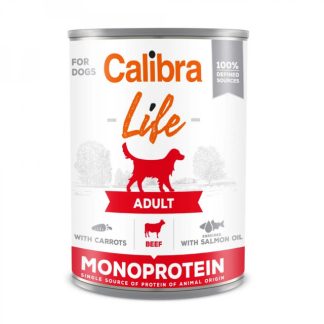 Влажный корм для собак CALIBRA Adult Mono Beef с морковью - 400 г