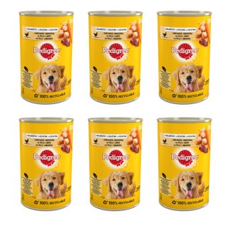 Влажный корм для собак PEDIGREE Adult Chicken with Carrots in Jelly - 6 x 400 г