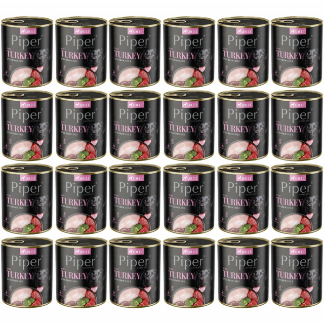 DOLINA NOTECI Piper с индейкой и брокколи - влажный корм для собак - 24 x 800 г