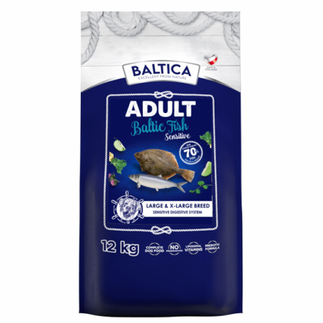 BALTICA Отличный корм для собак Sensitive Mono Baltic Fish для крупных и гигантских пород - сухой корм для собак - 12 кг