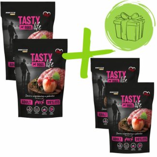 Влажный корм для собак BIOFEED Tasty Dogs Life Pork - 2 упаковки по 500 г + 2 упаковки по 500 г БЕСПЛАТНО