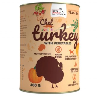 SYTA MICHA Chef Mono Turkey with vegetables Junior - влажный корм для собак - 400 г