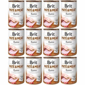 BRIT Paté & Meat Rabbit - влажный корм для собак - 12 x 400 г